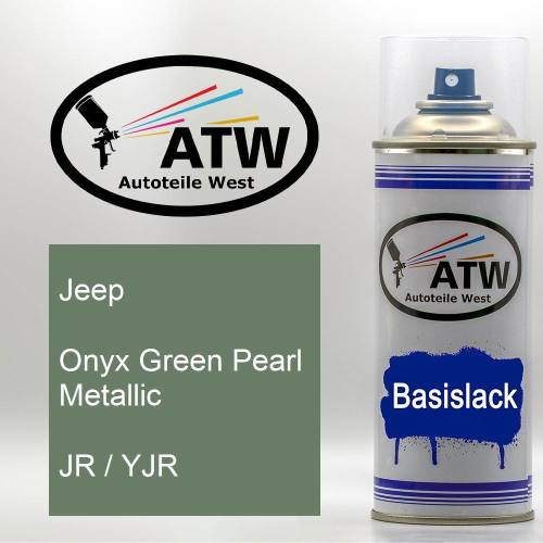Jeep, Onyx Green Pearl Metallic, JR / YJR: 400ml Sprühdose, von ATW Autoteile West.